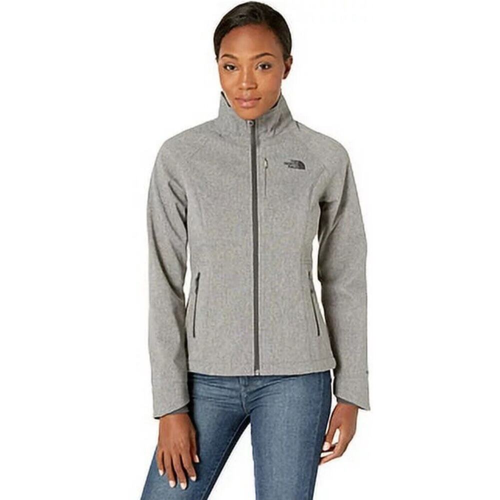 The North Face APEX Bionic Windwall Heather Gray Jacket Sz X-Small- EUC